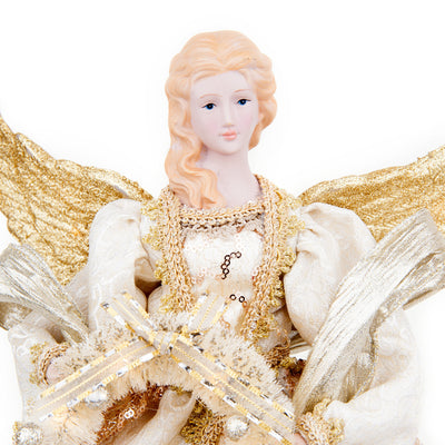 16" Tall Christmas Angel Décor with Light Up Wings, 4 Styles to Choose from