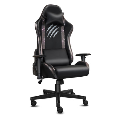 Modern-Depo Video Gaming Recliner Chair Ergonomic High Back Swivel Reclining Chair with Cupholder, Headrest, Lumbar Support, Adj