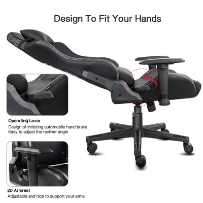 Gaming Racing Chair with Dragon Totem Ergonomic Swivel Recliner Computer Chair