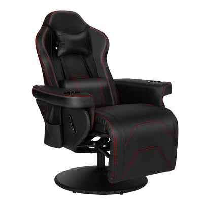 Ergonomic Gaming Chair Bluetooth Speakers Footrest Office Massage Swivel Chair