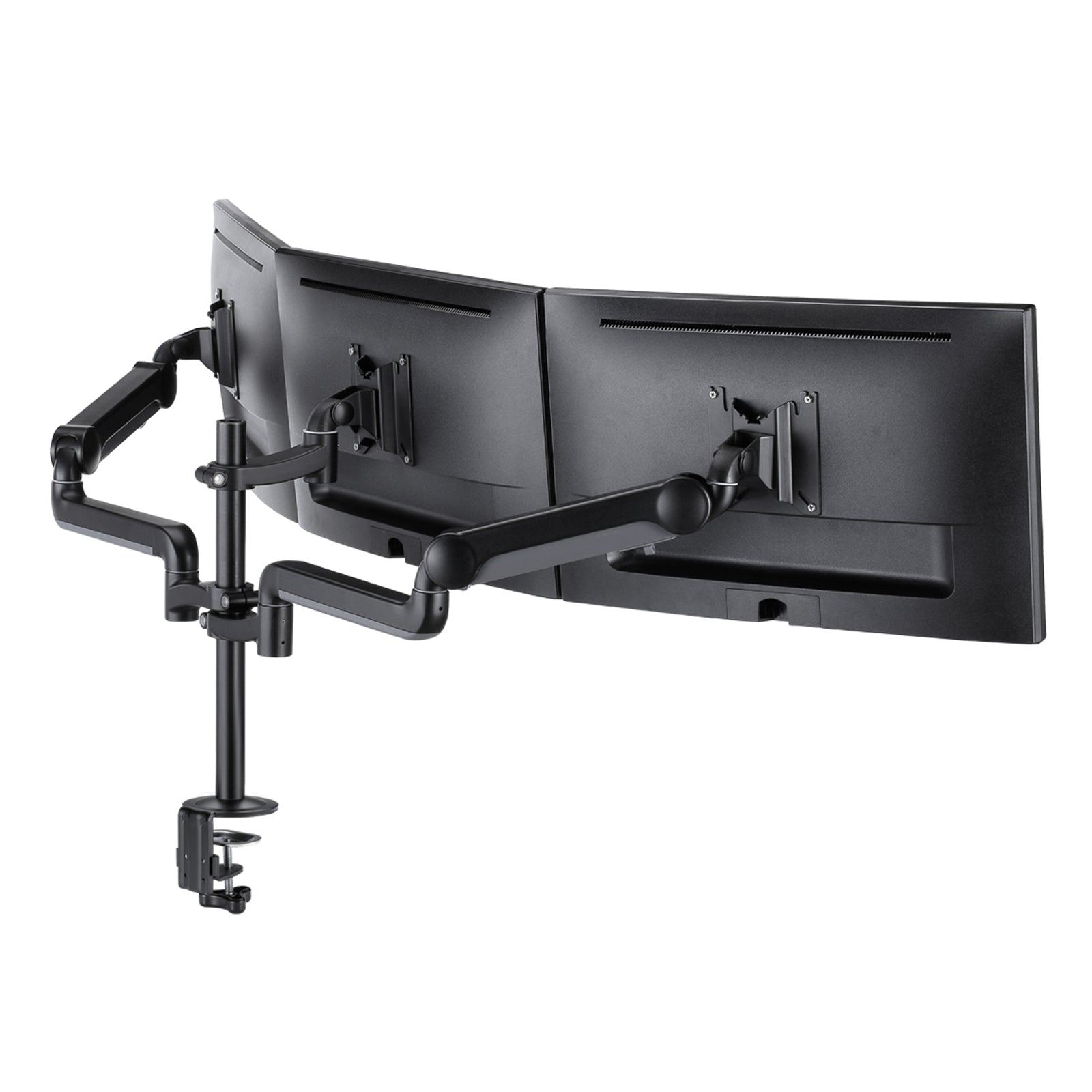 Swivel Triple Monitor Arm with Adjustable Gas Spring Monitor Desk Moun ...