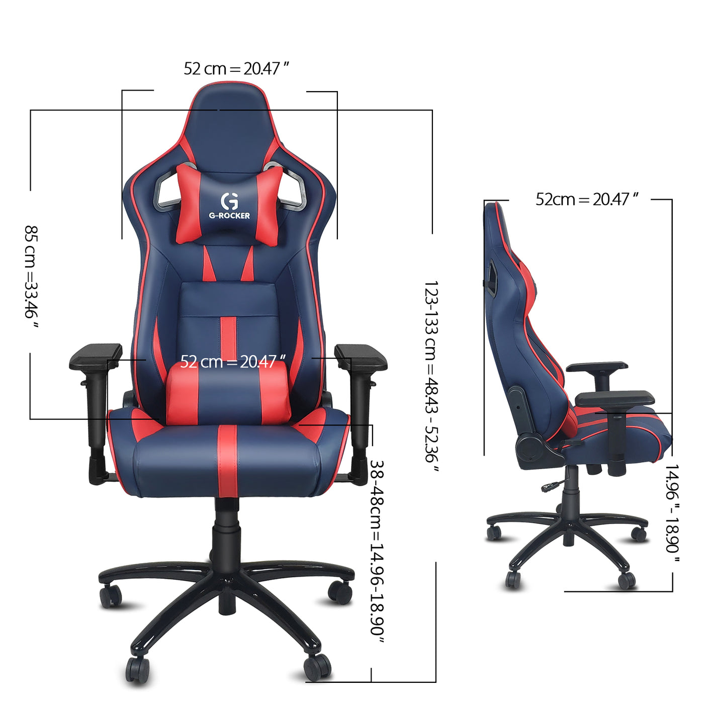 Leather Executive Office PC Desk High Back Ergonomic Swivel Racing Gaming Chair