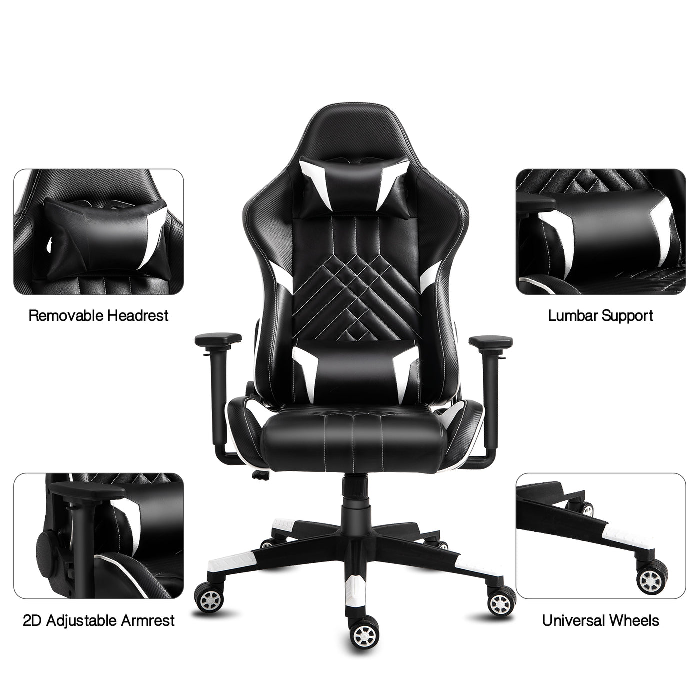 Executive Office Desk Chair Ergonomic Swivel Computer Chair Gaming Chair Leather