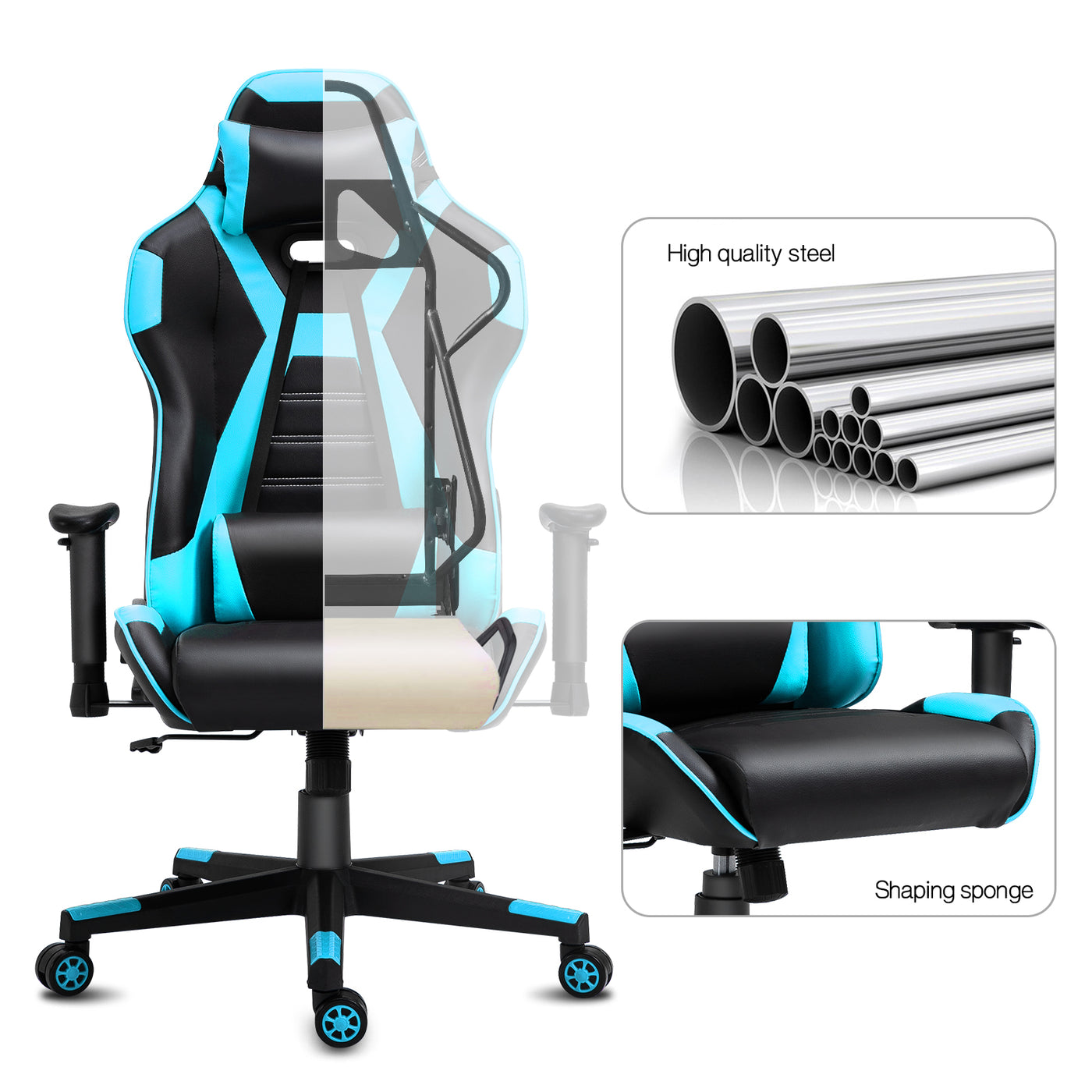 Leather Executive Office Desk Chairs Ergonomic Swivel Racing Chair Gaming Chairs