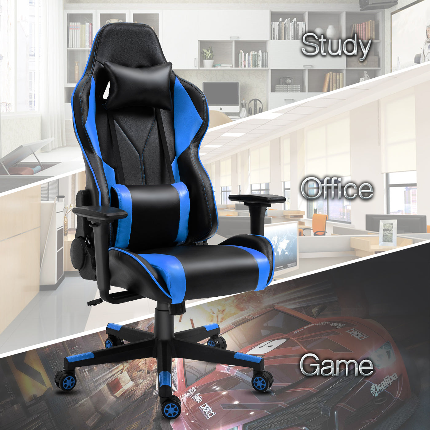 Racing Gaming Chairs Ergonomic Office Computer High Back Chairs Swivel Recliner