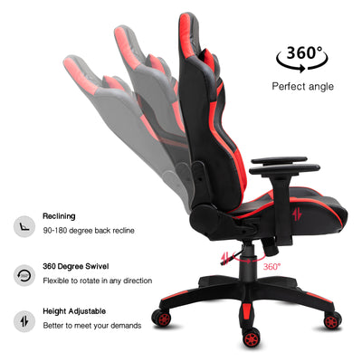 Racing Gaming Chairs Ergonomic Computer Chairs High Back Office Desk 360 Swivel