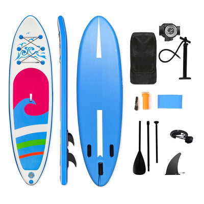 10' Stand Up Inflatable Paddle Board 6" Thick SUP Surfboard with Complete Kit