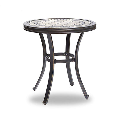 28"x28.6" Round Bistro Patio Table Contemporary Outdoor Garden Furniture