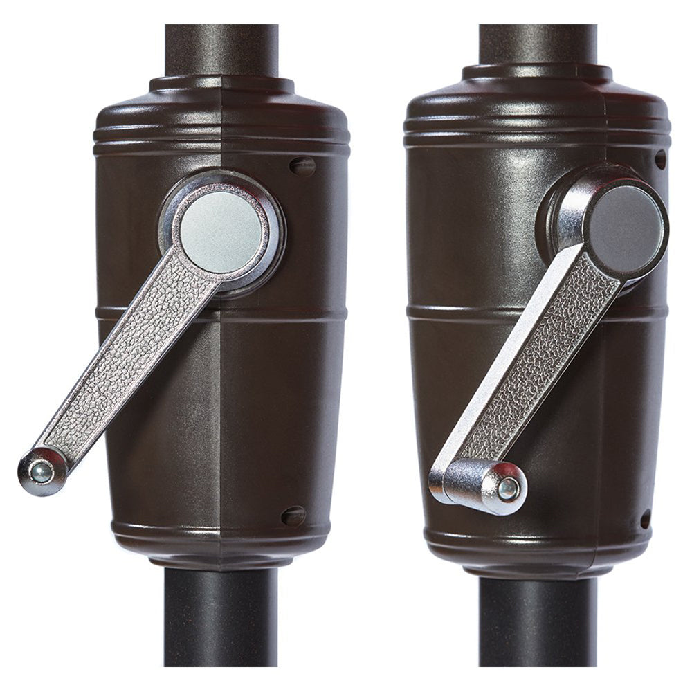 9ft Patio Umbrella Outdoor Table Market Umbrella Auto Tilt Crank UV Protection