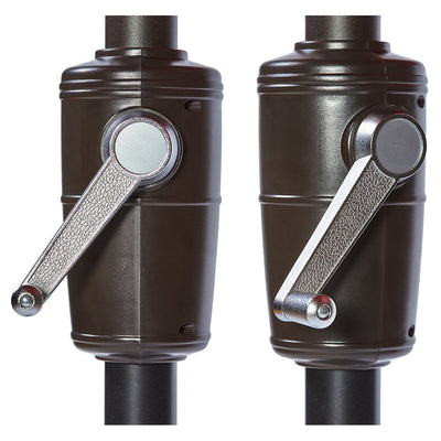 9ft Patio Umbrella Outdoor Table Market Umbrella Auto Tilt Crank UV Protection