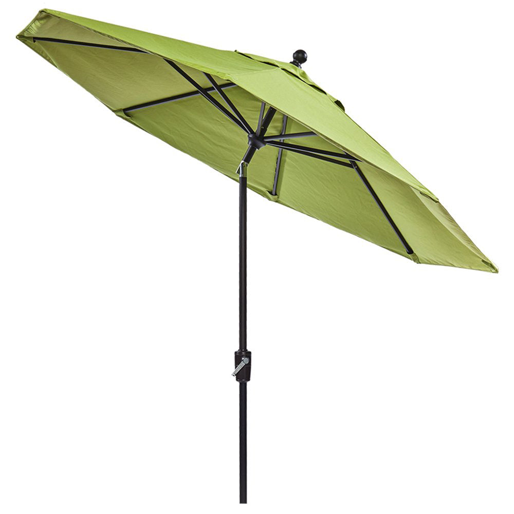 9ft Patio Umbrella Outdoor Table Market Umbrella Auto Tilt Crank UV Protection